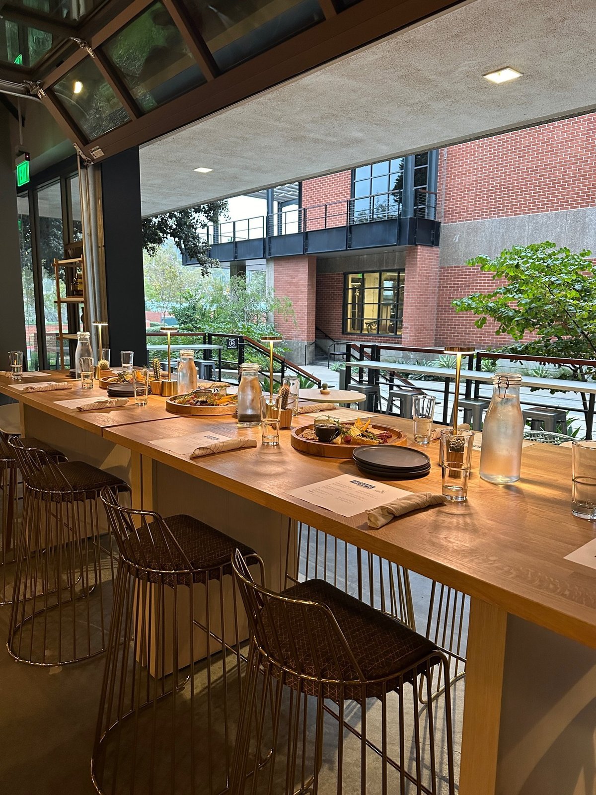 Lunch at the communal table in Thérapie Bistro